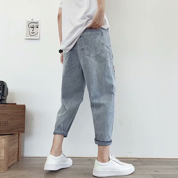 autumn and summer thin section trend society street tide brand hole jeans male boy net red nine points pants loose harem pants, Blue
autumn and summer thin section trend society street tide brand hole jeans male boy net red nine points pants loose harem pants, Blue