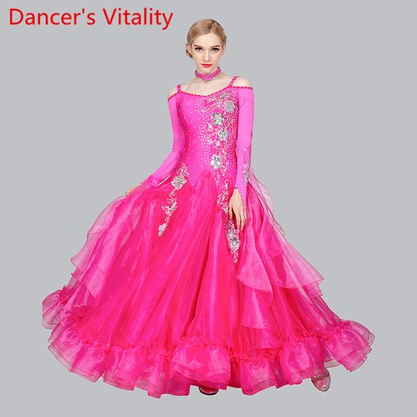 new women modern dance rhinestone color diversity dress ballroom national standard waltz dancing competition performance costume, Black;red
new women modern dance rhinestone color diversity dress ballroom national standard waltz dancing competition performance costume, Black;red