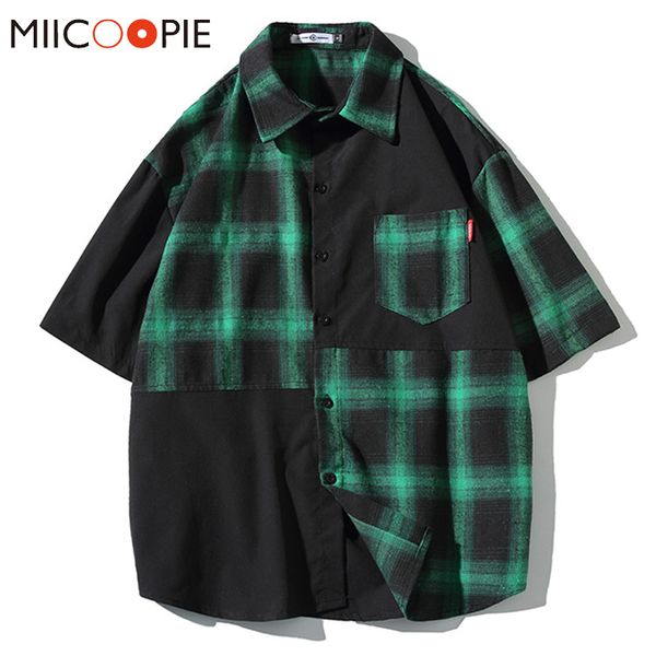 brand patchwork striped print short sleeved shirt men high street 2020 fashion pocket harujuku oversize shirts for men plus size, White;black
brand patchwork striped print short sleeved shirt men high street 2020 fashion pocket harujuku oversize shirts for men plus size, White;black