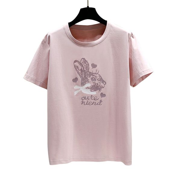 2020 summer women's cotton print fashion cute t-shirt korean short sleeve t shirt, White
2020 summer women's cotton print fashion cute t-shirt korean short sleeve t shirt, White