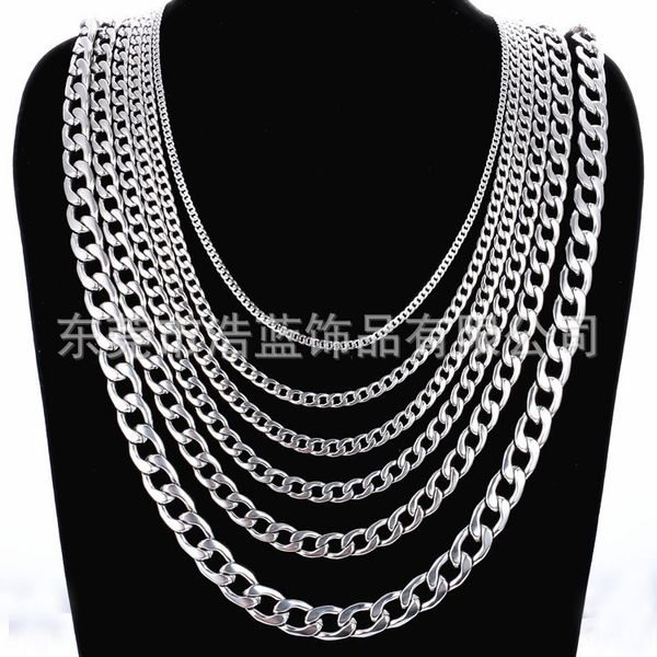 japanese and korean hip-hop nk sweater necklace men's stainless steel necklace lovers twist denim sweater chain women, Silver
japanese and korean hip-hop nk sweater necklace men's stainless steel necklace lovers twist denim sweater chain women, Silver