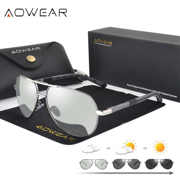 aowear pchromic sunglasses men polarized chameleon sun glasses male hd day night vision driving glasses anti-glare oculos, White;black
aowear pchromic sunglasses men polarized chameleon sun glasses male hd day night vision driving glasses anti-glare oculos, White;black