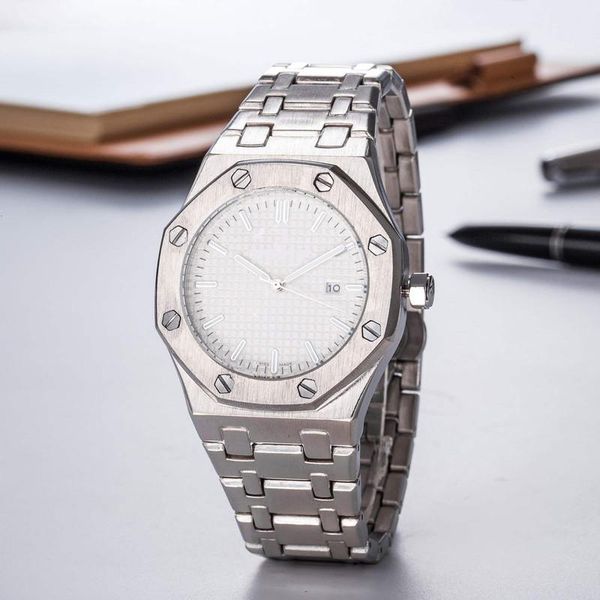 men designer wristwatches fashion stainless steel quartz movement watches blue dial casual sports watch 02, Slivery;brown
men designer wristwatches fashion stainless steel quartz movement watches blue dial casual sports watch 02, Slivery;brown