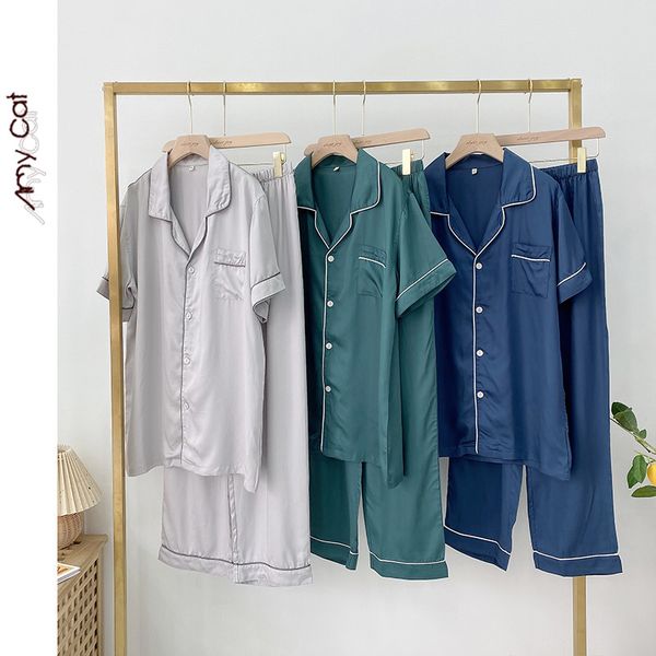 men's sleepwear autumn tencel cardigan pijama solid mens pajamas short sleeve trousers pyjamas luxury sleeping sleep, Black;brown
men's sleepwear autumn tencel cardigan pijama solid mens pajamas short sleeve trousers pyjamas luxury sleeping sleep, Black;brown