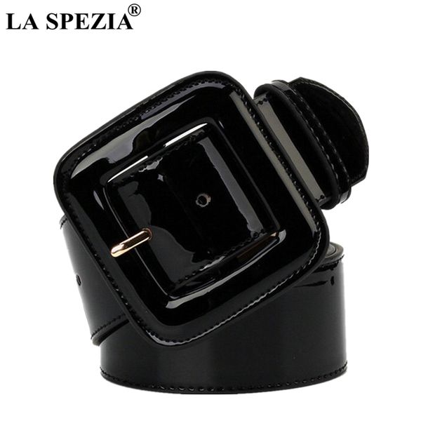 la spezia wide ladies belts black patent leather belt women genuine leather cowhide fashion big buckle square belt for dresses cx200722, Black;brown
la spezia wide ladies belts black patent leather belt women genuine leather cowhide fashion big buckle square belt for dresses cx200722, Black;brown