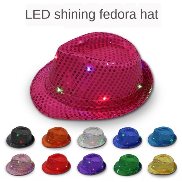 led luminous colorful flash lamp cap children sequins jazz luminous sequins glow cap stage table performance hat, Yellow
led luminous colorful flash lamp cap children sequins jazz luminous sequins glow cap stage table performance hat, Yellow