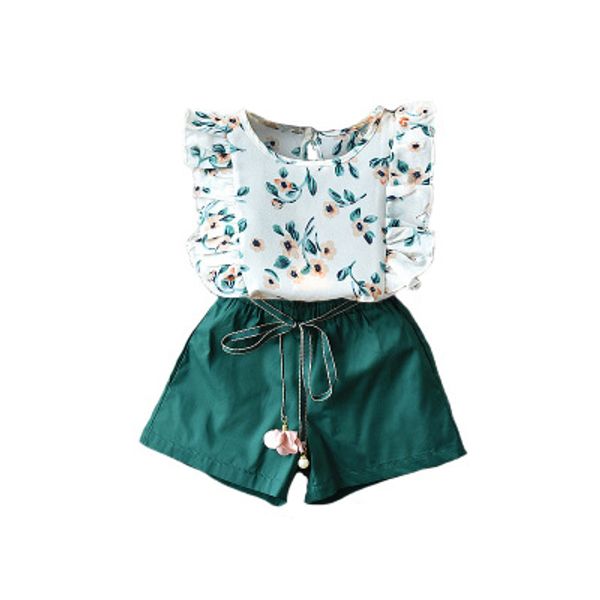 girls designer two-piece set girls summer fashion suits children lace sleeveless + loose shorts floral print sets casual suit sale, White
girls designer two-piece set girls summer fashion suits children lace sleeveless + loose shorts floral print sets casual suit sale, White