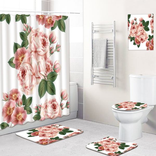 vvaf9 painted flowers bathroom shower curtain oil decorative floor mat carpet toilet cover foot mat five-piece set decorative painting oil p
vvaf9 painted flowers bathroom shower curtain oil decorative floor mat carpet toilet cover foot mat five-piece set decorative painting oil p