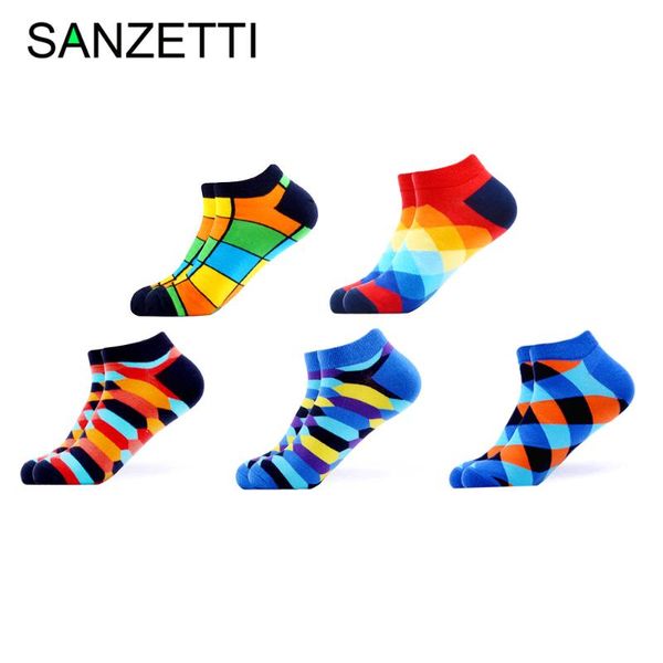 sanzetti 5 pairs/lot men's breathable combed cotton socks casual summer happy geometric ankle socks harajuku tend dress, Black
sanzetti 5 pairs/lot men's breathable combed cotton socks casual summer happy geometric ankle socks harajuku tend dress, Black