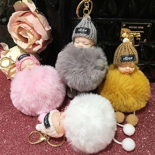 super cute baby doll keychains fluffy pompom faux fur ball keychain car keyring women key holder bag pendant charm gift llaveros, Silver
super cute baby doll keychains fluffy pompom faux fur ball keychain car keyring women key holder bag pendant charm gift llaveros, Silver