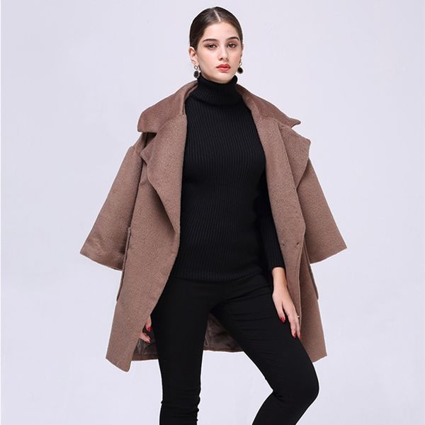 2020 new winter women overcoat fashion female outerwear high quatily casual warm ladies woolen coat slim fit qt48, Black
2020 new winter women overcoat fashion female outerwear high quatily casual warm ladies woolen coat slim fit qt48, Black