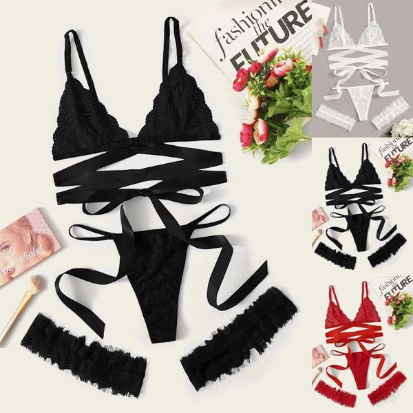 new fashion women plus size exotic lace lingerie leg ring g-string bra bandage underwear set sleepwear solid lingerie, Red;black
new fashion women plus size exotic lace lingerie leg ring g-string bra bandage underwear set sleepwear solid lingerie, Red;black