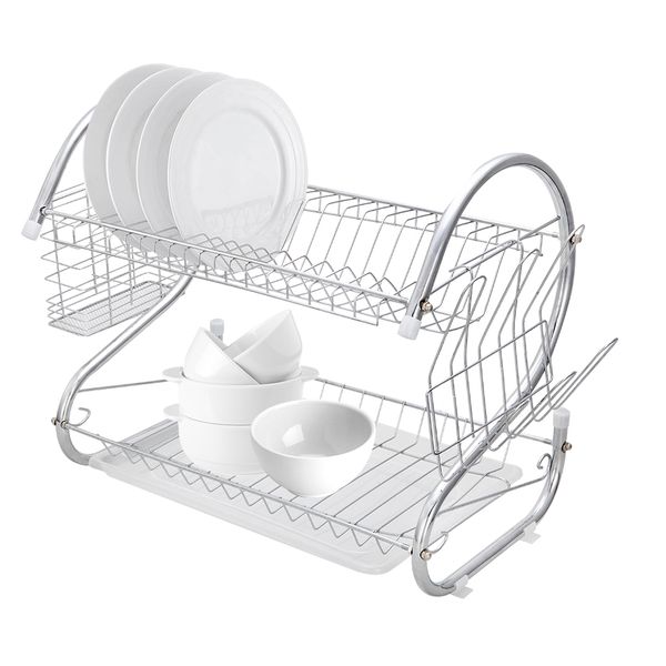 household kitchen s-shaped metal bowls chopsticks drying rack sink 2-tier electric plate silver 56 cm wide dish drainer
household kitchen s-shaped metal bowls chopsticks drying rack sink 2-tier electric plate silver 56 cm wide dish drainer
