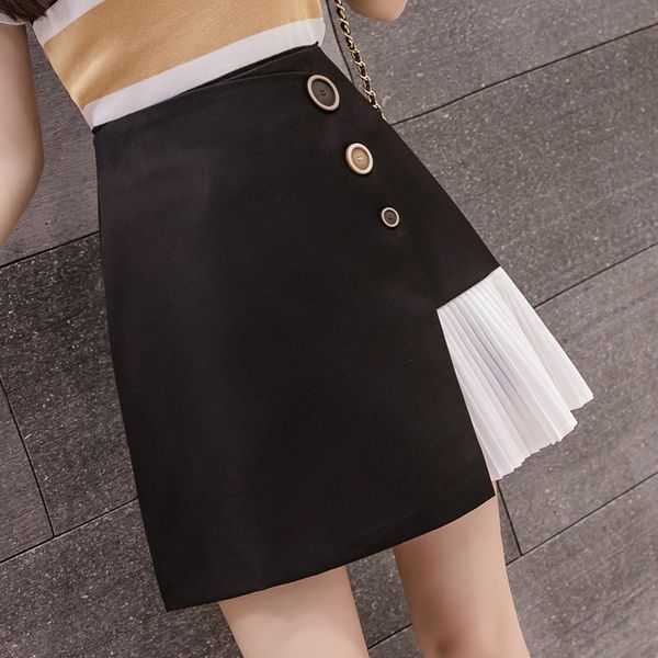 2020 spring summer new skirts female high waist a-line casual skirt fashion irregular short skirt office lady work wear, Black
2020 spring summer new skirts female high waist a-line casual skirt fashion irregular short skirt office lady work wear, Black