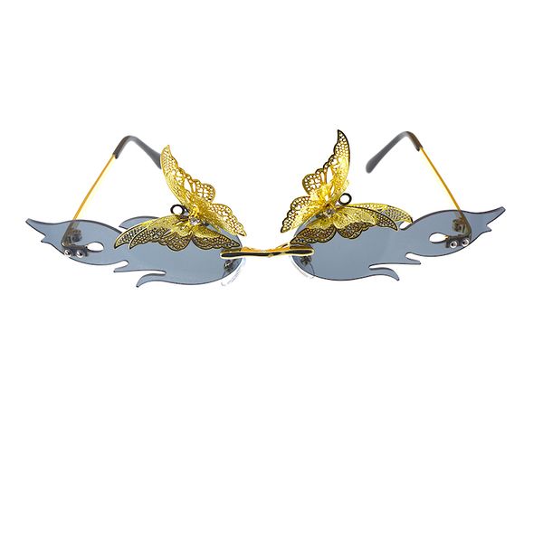 luxury fashion fire flame sunglasses women rimless wave sun glasses metal butterfly vintage shades for women mirror eyewear, White;black
luxury fashion fire flame sunglasses women rimless wave sun glasses metal butterfly vintage shades for women mirror eyewear, White;black