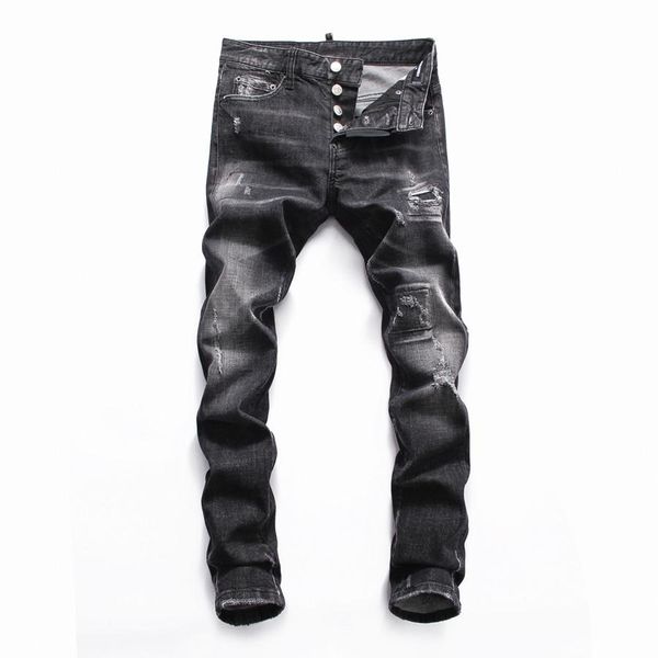2020 mens distressed ripped biker jeans slim fit motorcycle biker denim for men fashion designer hip hop purple brand jeans luxury pants, Blue 
2020 mens distressed ripped biker jeans slim fit motorcycle biker denim for men fashion designer hip hop purple brand jeans luxury pants, Blue