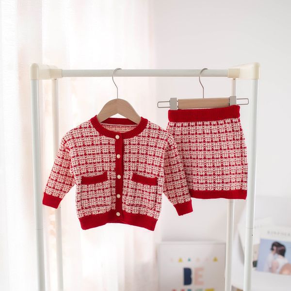 kids designer clothes girls baby knitwear childrens sweater 2020 autumn and winter korean girls plaid sweater short skirt set baby cardigan, White
kids designer clothes girls baby knitwear childrens sweater 2020 autumn and winter korean girls plaid sweater short skirt set baby cardigan, White