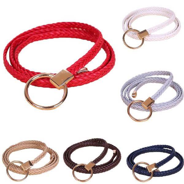 thin knitted braided weaving leather belt female pure color waist round buckle belts women dress wild small belt strap 6 color, Black;brown
thin knitted braided weaving leather belt female pure color waist round buckle belts women dress wild small belt strap 6 color, Black;brown