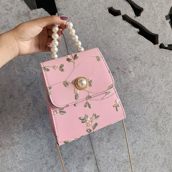 2019 new messenger fashion postman package postman package fashion bag korean single shoulder pearl lace bag