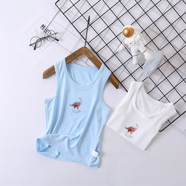 boy's thin vest t- vest orchid modal children's sleeveless t-shirt i-shaped inside and outside boys' base shirt, Blue 
boy's thin vest t- vest orchid modal children's sleeveless t-shirt i-shaped inside and outside boys' base shirt, Blue