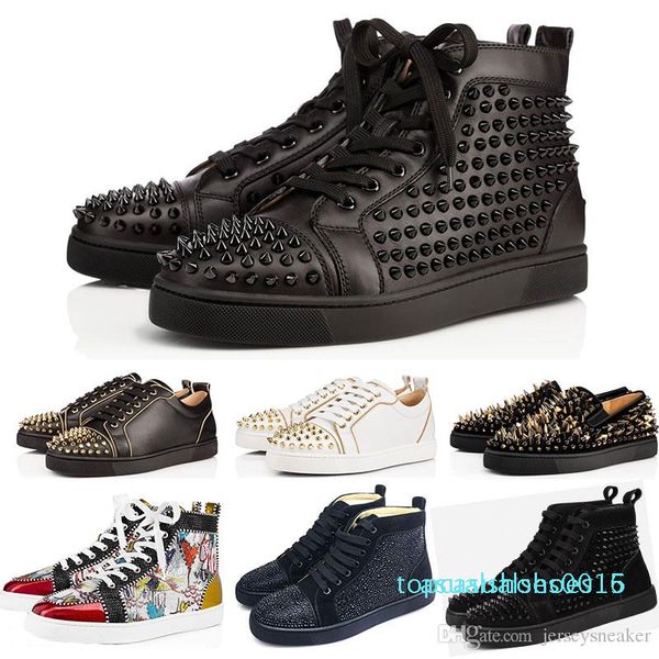 2019 designer shoes studded spikes flats shoes red bottoms shoes men womens party lovers genuine leather sneakers size 36-46 qa15, Black
2019 designer shoes studded spikes flats shoes red bottoms shoes men womens party lovers genuine leather sneakers size 36-46 qa15, Black
