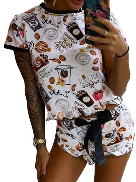 женский спящий top, шнуровка шорты костюм, круглый воротник beverage printed сыпучей упругая главная наружная одежда, Gray
женский спящий top, шнуровка шорты костюм, круглый воротник beverage printed сыпучей упругая главная наружная одежда, Gray