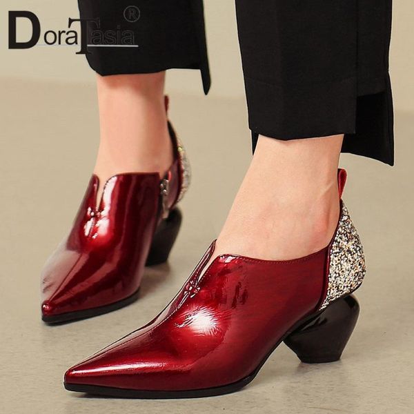 dress shoes doratasia office lady spring pointed toe slip on high heels pumps shallow women fashion brand elegant woman, Black
dress shoes doratasia office lady spring pointed toe slip on high heels pumps shallow women fashion brand elegant woman, Black