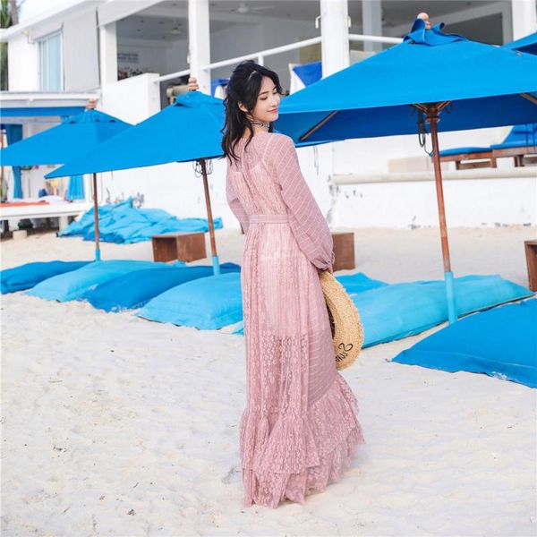 beach luxury autumn floral chiffon long sleeve women dress elastic waist mesh female pink dress lantern sleeve dresses vestidos, White
beach luxury autumn floral chiffon long sleeve women dress elastic waist mesh female pink dress lantern sleeve dresses vestidos, White