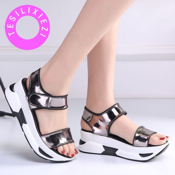 tesilixiezi summer thick casual women canvas shoes wedges concise hook & loop ladies sneaker platform high heel sandals sequins, Black
tesilixiezi summer thick casual women canvas shoes wedges concise hook & loop ladies sneaker platform high heel sandals sequins, Black