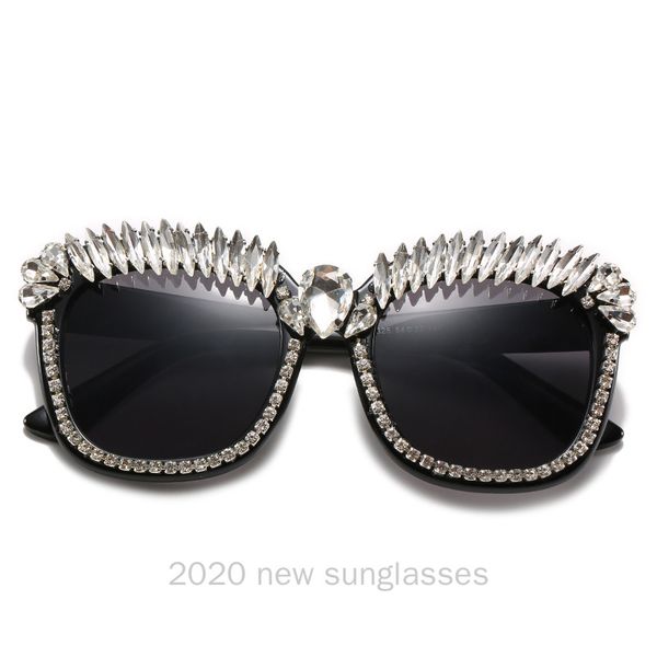 2020 vintage fashion oversized rimless sunglasses women famous design diamond square sun glasses for female nx, White;black
2020 vintage fashion oversized rimless sunglasses women famous design diamond square sun glasses for female nx, White;black