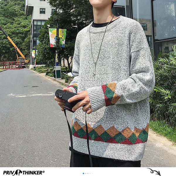 privathinker korean patchwork men's knitted sweaters hip hop man casual loose pullovers streetwear men warm sweater cx200804, White;black
privathinker korean patchwork men's knitted sweaters hip hop man casual loose pullovers streetwear men warm sweater cx200804, White;black