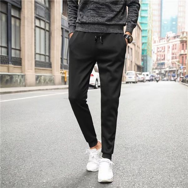 thin casual men's trousers youth slim fit men's trousers korean-style elasticity leather tip with drawstring casual pants, Black
thin casual men's trousers youth slim fit men's trousers korean-style elasticity leather tip with drawstring casual pants, Black