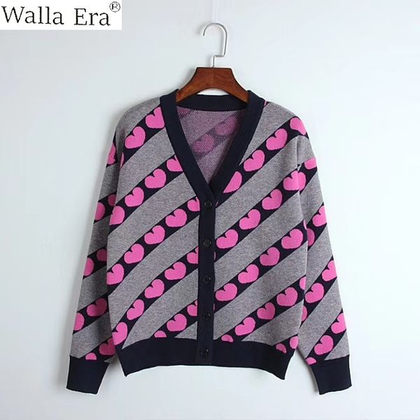 2020 осень зима walla era women casual свитера sweety дадут свитера цветного pink heart вязанной femme свитер, White
2020 осень зима walla era women casual свитера sweety дадут свитера цветного pink heart вязанной femme свитер, White