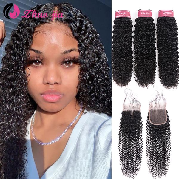 zhuo jia curly wave bundles with closure brazilian human hair bundles swiss lace closure with bundles remy hair extensions, Black;brown
zhuo jia curly wave bundles with closure brazilian human hair bundles swiss lace closure with bundles remy hair extensions, Black;brown