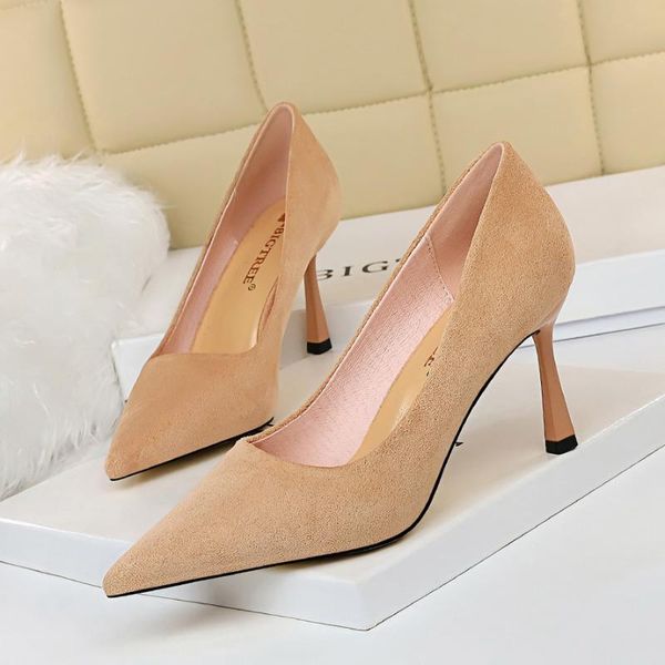 big size 34-43 women's shoes 2020 concise flock high heels women pumps pointed toe classic red gray ladies wedding shoes office, Black
big size 34-43 women's shoes 2020 concise flock high heels women pumps pointed toe classic red gray ladies wedding shoes office, Black