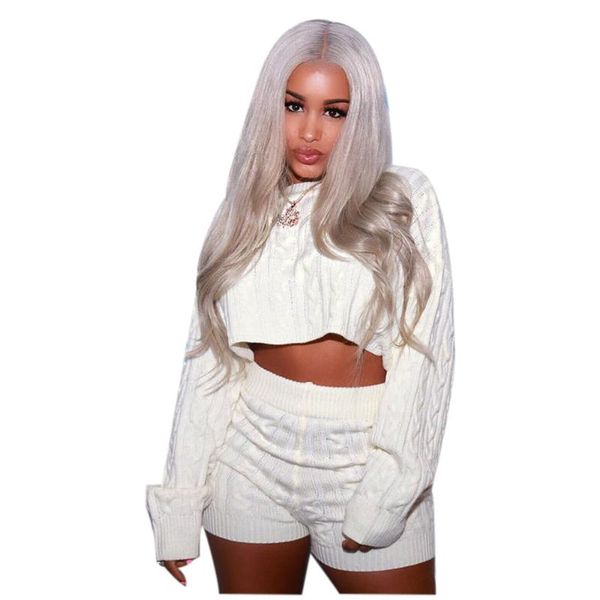 sexy вязаные костюмы для женщин костюм с длинным рукавом свитера bodycon шорты две пьесы комплекты tops crop party club эпикировка свитер, White
sexy вязаные костюмы для женщин костюм с длинным рукавом свитера bodycon шорты две пьесы комплекты tops crop party club эпикировка свитер, White