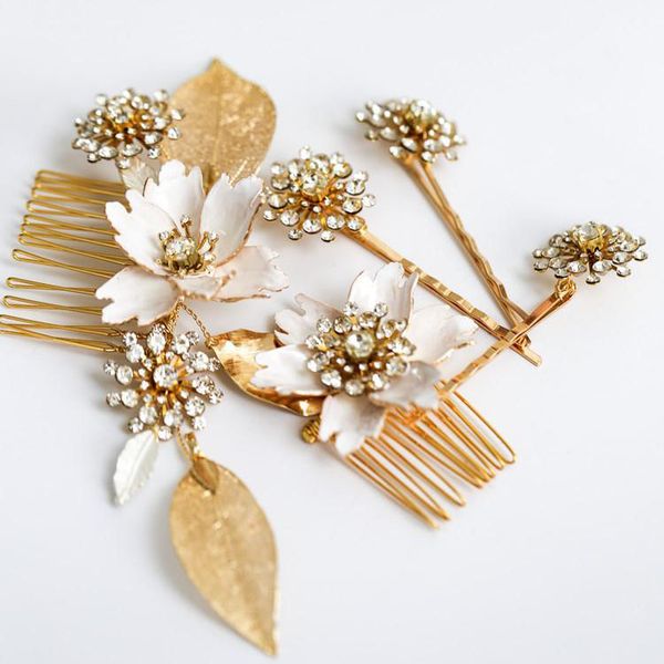 crystal rhinestones wedding hair combs pin flower leaf headpiece hairpins for bride bridesmaid accessories bridal jewelry m92, Golden;silver
crystal rhinestones wedding hair combs pin flower leaf headpiece hairpins for bride bridesmaid accessories bridal jewelry m92, Golden;silver