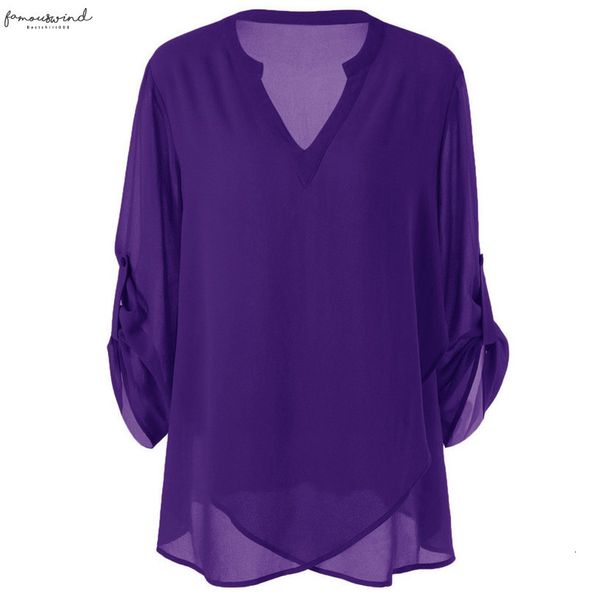 plus size fashion womens and blouses summer 2020 v neck adjustable sleeve chiffon purple elegant blouse women chemise femme, White
plus size fashion womens and blouses summer 2020 v neck adjustable sleeve chiffon purple elegant blouse women chemise femme, White