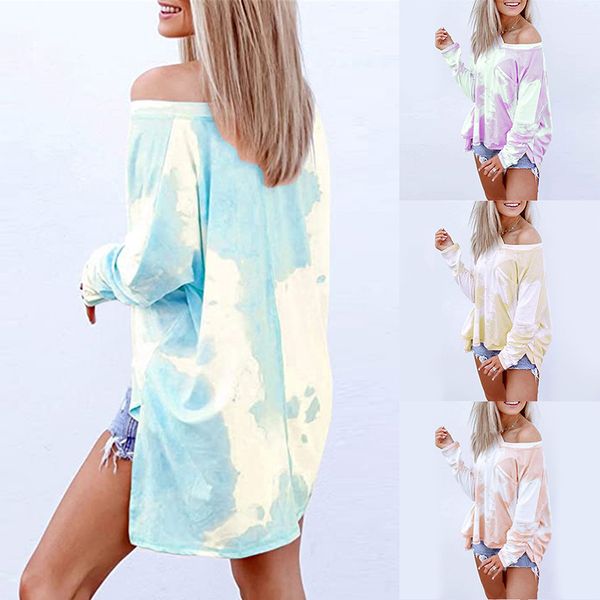 new tie dye women's spring and autumn fashion tie dye long sleeve sweatshirt fashion loose long sleeve pullover shirts, Black;blue
new tie dye women's spring and autumn fashion tie dye long sleeve sweatshirt fashion loose long sleeve pullover shirts, Black;blue