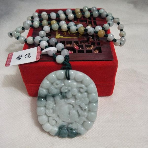 zheru jewelry pure natural jadeite light green plum and magpie pendant tricolor jadeite bead necklace a-level national certifica, Silver
zheru jewelry pure natural jadeite light green plum and magpie pendant tricolor jadeite bead necklace a-level national certifica, Silver