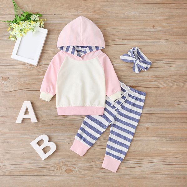 autumn baby girl clothes set 3pcs hooded sweater stripe printing pant hairband infant casual outfits, White
autumn baby girl clothes set 3pcs hooded sweater stripe printing pant hairband infant casual outfits, White