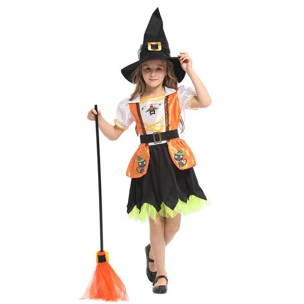 huihonshe new arrival halloween children kids cosplay witch costume for girls costume party witch short dress with hat, Black;red
huihonshe new arrival halloween children kids cosplay witch costume for girls costume party witch short dress with hat, Black;red