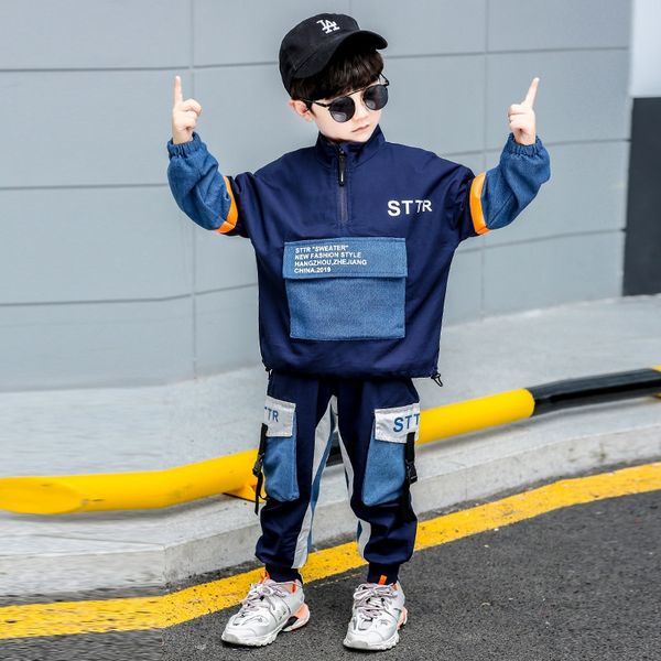 clothing 2020 autumn boy's new jeans big pocket set jeans wear children's large children's two-piece set
clothing 2020 autumn boy's new jeans big pocket set jeans wear children's large children's two-piece set