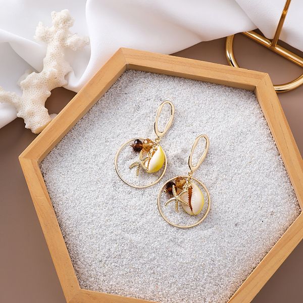 1 Pair Ocean Earrings Conch Starfish Decor Pendant Beach Earrings Stud For Women Ocean Design Earring Shell Earrings
1 Pair Ocean Earrings Conch Starfish Decor Pendant Beach Earrings Stud For Women Ocean Design Earring Shell Earrings