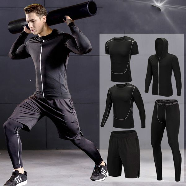2020 quick dry men's running sets 3/4/5pcs/sets compression sport suits basketball tights clothes gym fitness jogging sportswear, Black;blue
2020 quick dry men's running sets 3/4/5pcs/sets compression sport suits basketball tights clothes gym fitness jogging sportswear, Black;blue