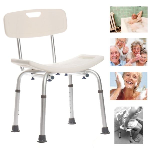new light weight adjustable height medical shower stool chairs seat bench with back for elder white
new light weight adjustable height medical shower stool chairs seat bench with back for elder white