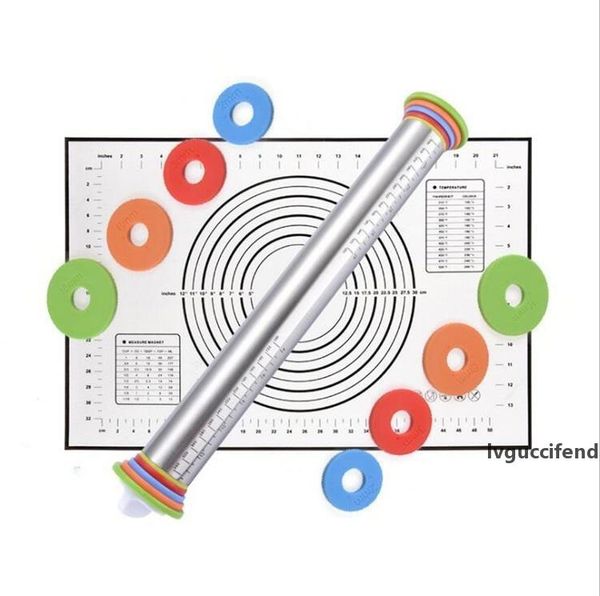 adjustable rolling pin kneading dough tools stainless steel rolling pins with detachable ring kneading dough mat
adjustable rolling pin kneading dough tools stainless steel rolling pins with detachable ring kneading dough mat