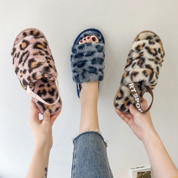 2020 new fashion leopard furry slides with strap on back for women flat sandals shoes comfortable female+shoe fast shippings, Black
2020 new fashion leopard furry slides with strap on back for women flat sandals shoes comfortable female+shoe fast shippings, Black