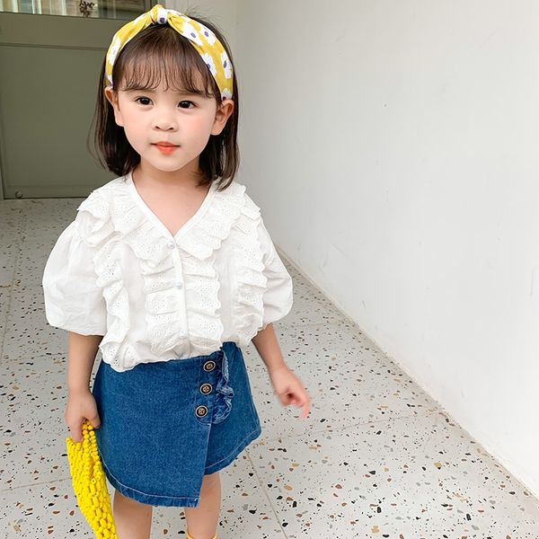 2020 doll children's summer clothes new korean girls temperament fashion all-match princess shirt cute wooden ear doll shirt, White;black
2020 doll children's summer clothes new korean girls temperament fashion all-match princess shirt cute wooden ear doll shirt, White;black