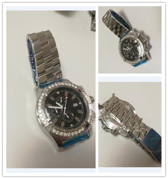 male wristwatches 42mm diamonds stainless steel bracelet vk quartz chronograph working fashion men's luxury watches, Slivery;brown
male wristwatches 42mm diamonds stainless steel bracelet vk quartz chronograph working fashion men's luxury watches, Slivery;brown